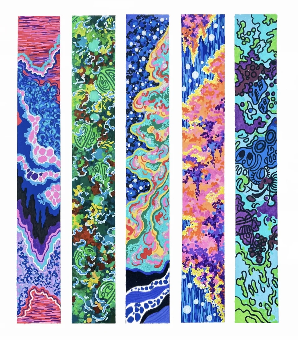Some moments of love, 2024
Acrylic on paper