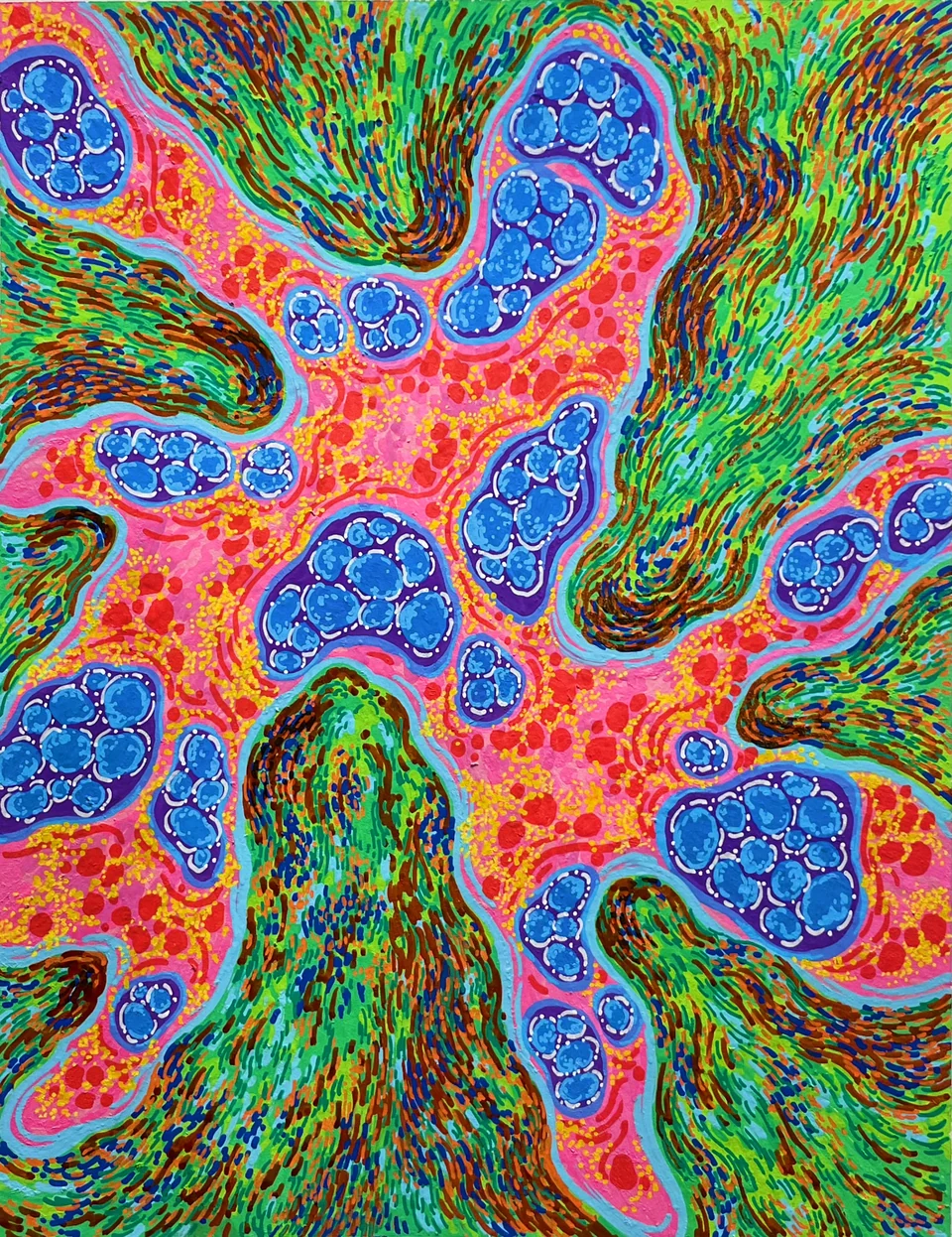 Some moments of love, 2024
Acrylic on paper