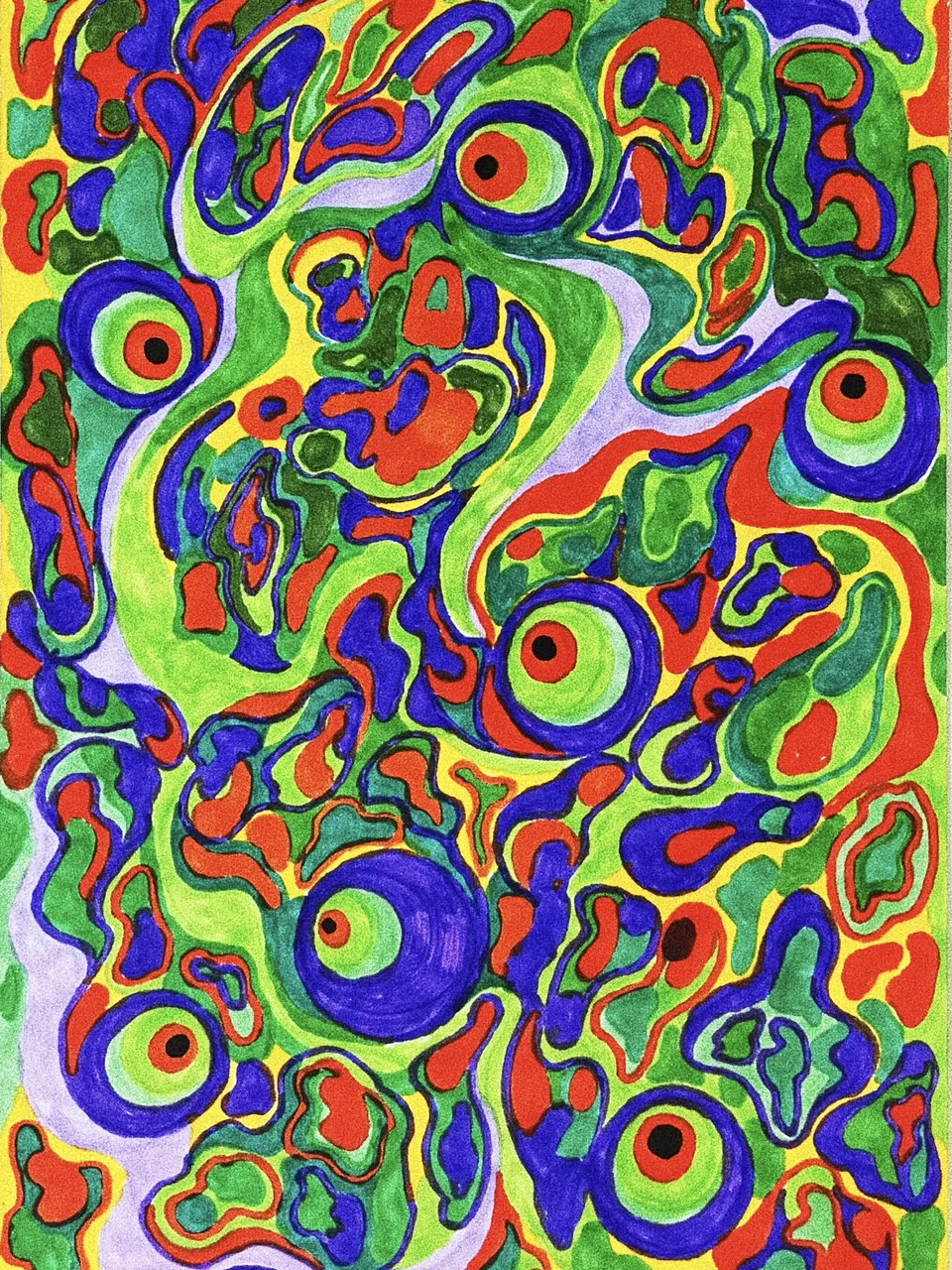 Round and Round, 2022
Markers on paper
20 × 15 cm