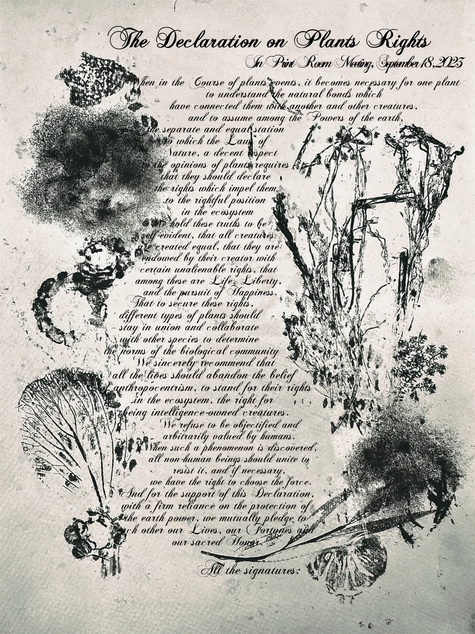 The Declaration on Plant Rights — English translation
