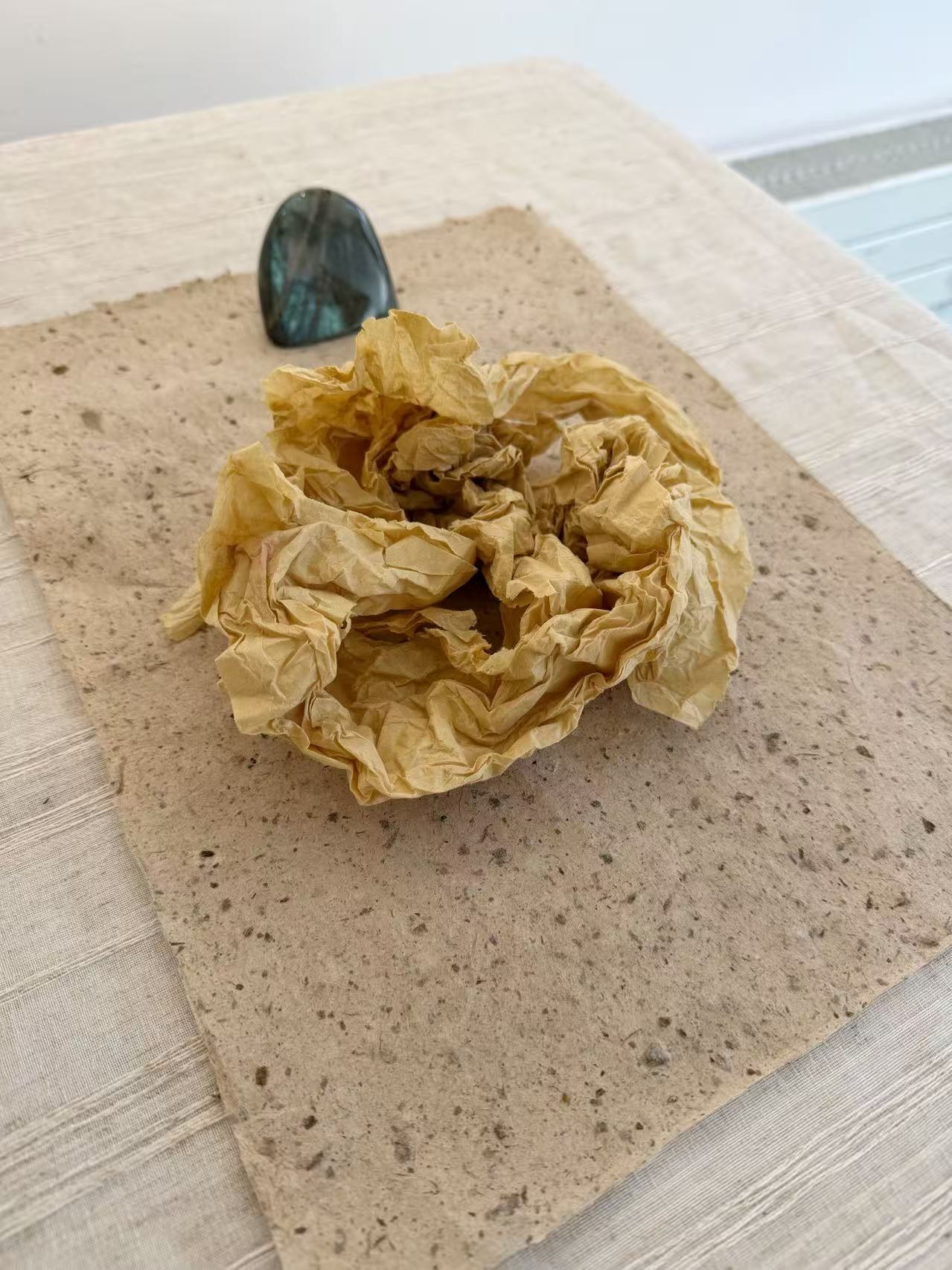 Yafei Liu
Untitled, 2026
Labradorite, handmade paper