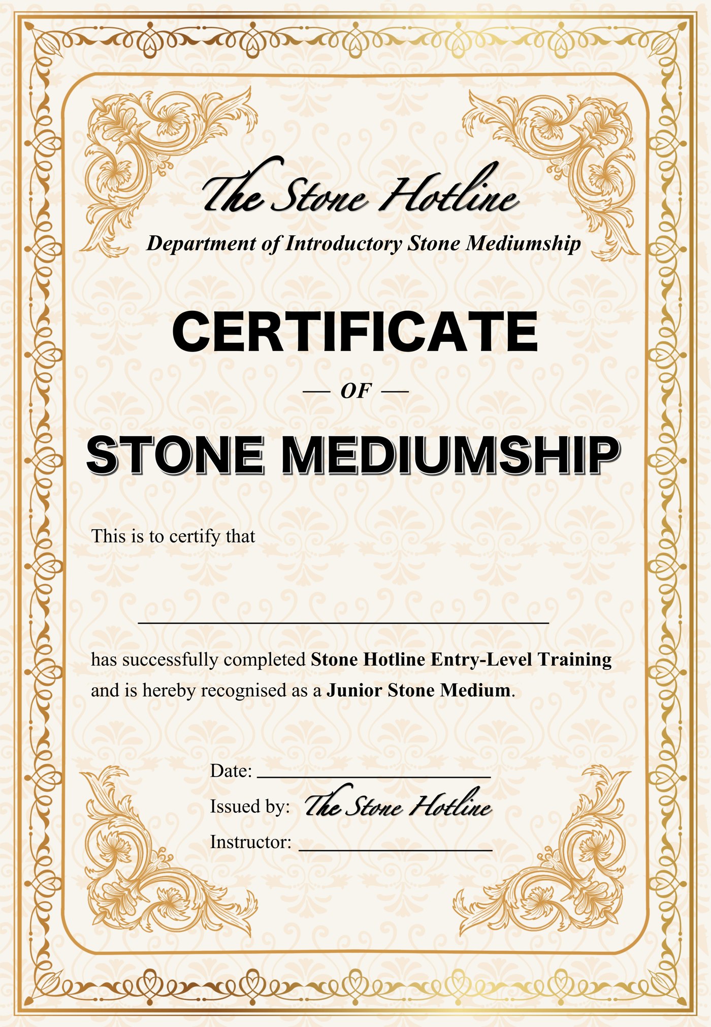 Certificate example